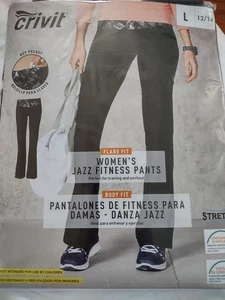NEU Crivit Damen Spandex Yoga Pilates Jazz Fitness Hose mit Tasche Large 12/14 - Bild 1 von 9
