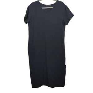 Jenni Kayne Cypress Caftan Dress Womens XS Black Cotton Gauze T-Shirt Beachy - Picture 1 of 8