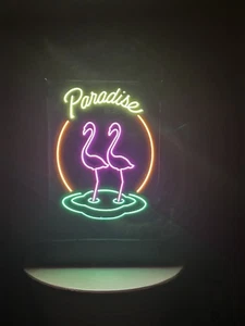 Flamingo Fluorescent Back-Light, light box, light sign 15”x10” - Picture 1 of 13