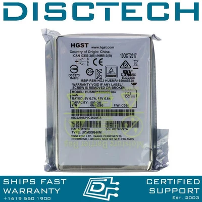 Hitachi Ultrastar SSD1600MR HUSMR1650ASS204 / 0B32260 500GB 2.5" MLC SAS SSD - Image 1 of 4