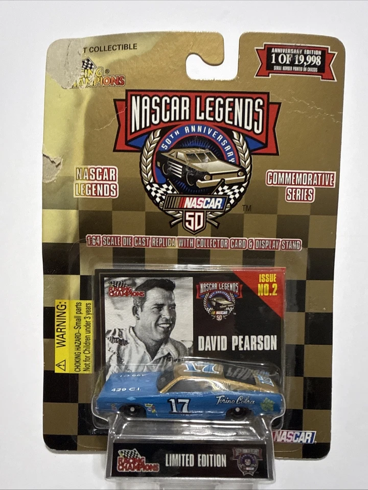 1998 Racing Champions NASCAR Legends David Pearson #17 1:64 Scale Diecast - Image 1 of 4