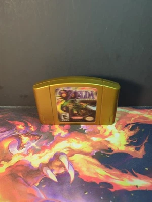 Zelda Majora's Mask Collector's Edition Nintendo N64 Holographic Gold Authentic - Image 1 of 4