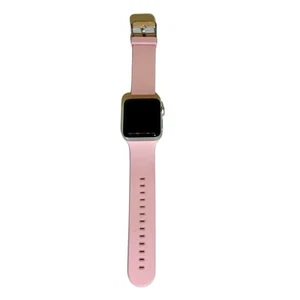 Apple Watch Series 3 Pink Band 38MM Space Gray - LOCKED FOR PARTS - Zdjęcie 1 z 6