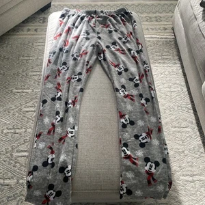 Men’s DISNEY Micky W/scarf Fleece Pajama/lounge Pants Size X-Large  - Picture 1 of 3