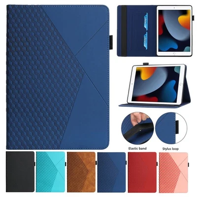 Folio Cube Pattern Leather Auto Smart Sleep/Wake Stand Case Cover For Apple iPad - Image 1 of 4