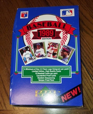 1989 UPPER DECK BASEBALL BOX Low Series 36 Packs Ken Griffey Jr Rookie - Image 1 of 4