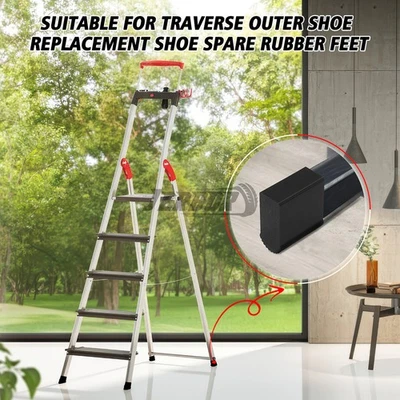 Leiterfüße 50-60x22mm für Traverse Außenschuh Ersatzschuh Ersatzteil Gummifüße - Bild 1 von 4