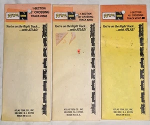Atlas N Guage Scale Train Track New Old Stock Crossing Sections x3 ~ 20° 30° 45° - Picture 1 of 3