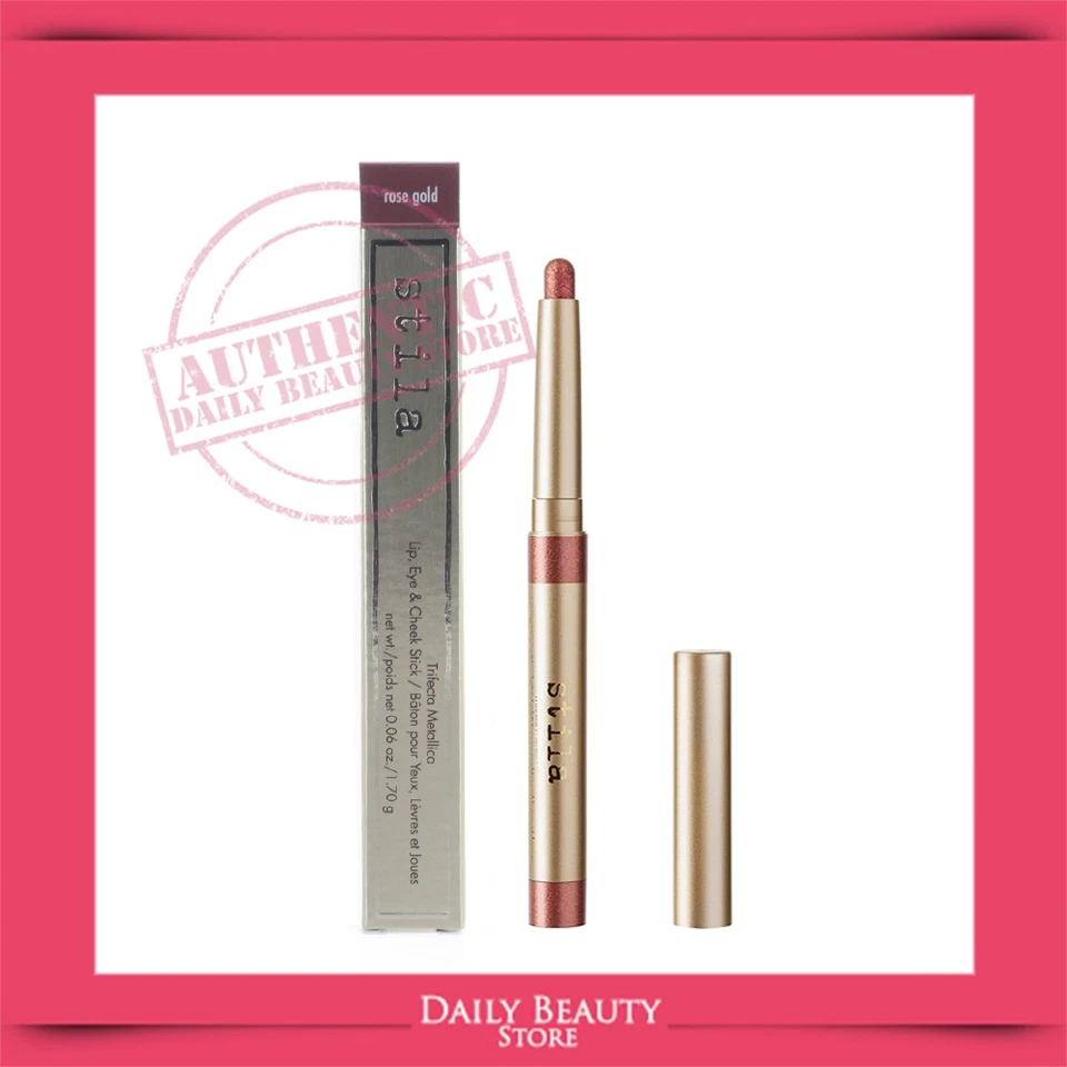 Stila Trifecta Metallica Barra para Labios, Ojos y Mejillas 0.06oz 1.70g - Oro Rosa NUEVO F Foto 1 de 1