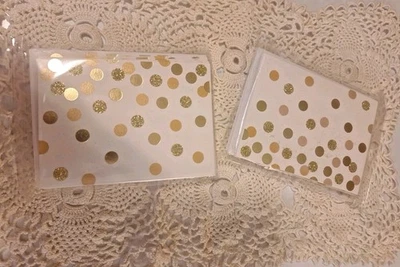 Hallmark Gold Dots Glitter Blank Note Cards 4x6, 2 Pkgs 20 Cards Total - Image 1 of 3