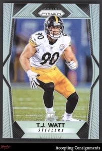 2017 Panini Prizm Prizm Silver #216 T.J. Watt RC ROOKIE PITTSBURGH STEELERS - Zdjęcie 1 z 2