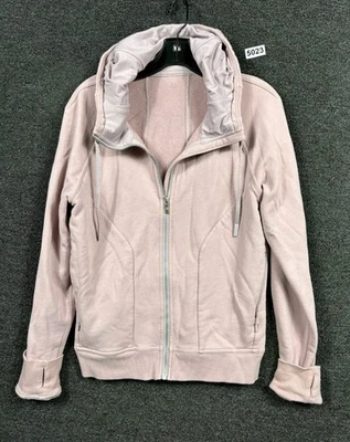 Lululemon Huddle & Hustle Sudadera con Capucha Mujer Talla 10 Rosa Chaqueta Cremallera Completa Atletismo  Foto 1 de 4