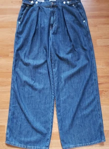 Universal Thread Damen dunkle Waschung weites Bein verstellbare Hose Jeans Größe 14 - Bild 1 von 8