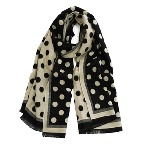 Cashmere Feel Schal Winter warm groß weich Tuch Halstuch Schal für Damen Polka d... - Bild 1 von 6