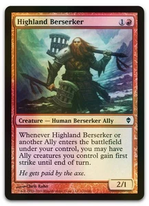 Highland Berserker #132 (Foil) (NM) Zendikar ZEN Magic MTG - Picture 1 of 2