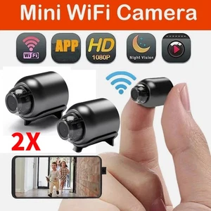 2* Mini IP Kamera 1080P Wireless WLAN 4K WiFi Kamera Überwachungkamera IR Cam HD - Bild 1 von 11