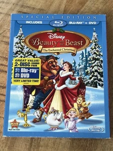 Beauty and the Beast: The Enchanted Christmas Blu-ray/DVD New + Slipcover 2011 - Imagen 1 de 3