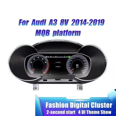 12.3'' Digital Dashboard For Audi A3 S3 8V 2014-2019 Speedometer Virtual Cockpit - Image 1 of 4