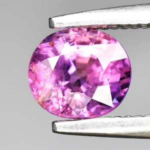 💎 0,70ct 5x4,5mm Oval Natur Purpur Rosa Saphir - Unbeheizt, Tansania Edelstein - Bild 1 von 4
