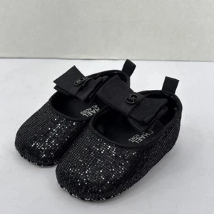 Michael Kors Baby Day MK100056L flache Schuhe Kleinkind schwarz Slipper bequeme Schuhe Größe 2 - Bild 1 von 9