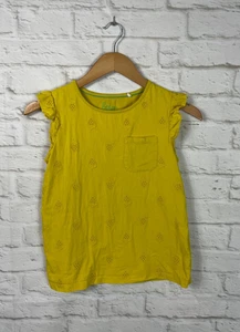 BODEN Girls Yellow Embroidered Strawberries Shirt Size 11-12y - Picture 1 of 3