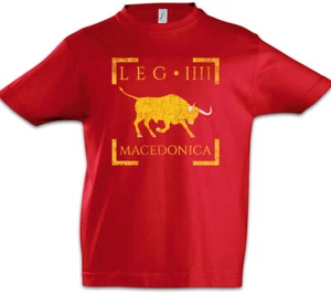 Legio IIII Macedonica Kids Boys T-Shirt Rome Roman Legion Empire Flag Banner - Picture 1 of 1