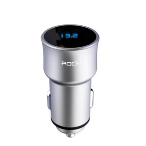 H2 Dual USB Car with Digital Display 5V/3.4A Aluminium P0F3 - Picture 1 of 12