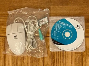 Vintage retro PS/2 mouse Logitech M-S35 851252-0000 NEW SEALED with driver CD - Picture 1 of 4