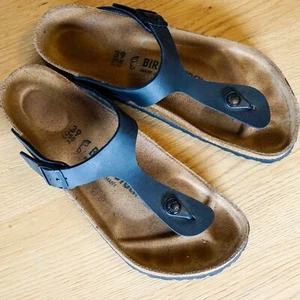 Birkenstock 39 Damen Schwarz Top Zustand nahezu ungetragen Gizeh Black - Bild 1 von 5