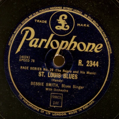 BESSIE SMITH -Blues Singer- St. Louis Blues/ Cold in Hand Blues  Schellack S8752 - Bild 1 von 2