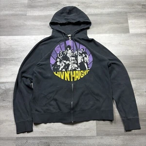 Ubiquity Records Luv N’ Haight Jazz R&B Soul Groove Afro Black Zip Hoodie Sz XL - Picture 1 of 7