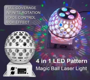 Crystal Magic Ball W/ Laser LED Party Lights (MS71) RGB Sound DMX Control Light - Picture 1 of 14