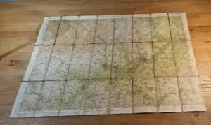 Bartholomews Ordnance Survey 1/2" #13 Early Undated Cloth Map Nottingham Derby - Picture 1 of 5