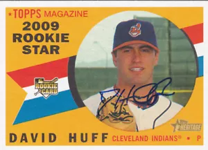 DAVID HUFF CLEVELAND INDIANS SIGNED 2010 CARD NEW YORK YANKEES GIANTS DODGERS - Picture 1 of 1
