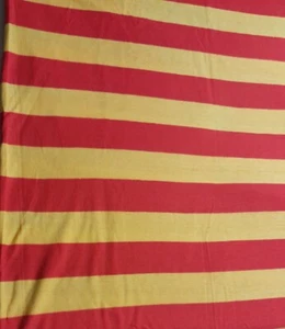 YELLOW & RED STRIPED KNIT FABRIC 60" WIDE 2 YARDS 22" LONG - Picture 1 of 5