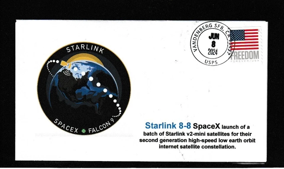 SpaceX Starlink 8-8  Launch Cover - Only 3 Covers Made - Image 1 of 1