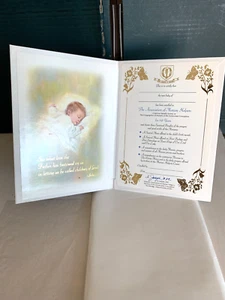 VTG Infant Prayer Book Card Catholic Mass Enrollment Gift For NEW Baby Blessings - Picture 1 of 4