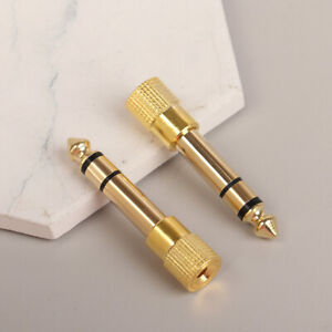 2pcs 6.5mm 6.35mm To 3.5mm Male To Feamle Audio Cable Adapter Jack To Pljo