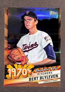 2020 Topps Chrome Decades Best Pitchers 1970's Gold #DBC-38 Bert Blyleven /50