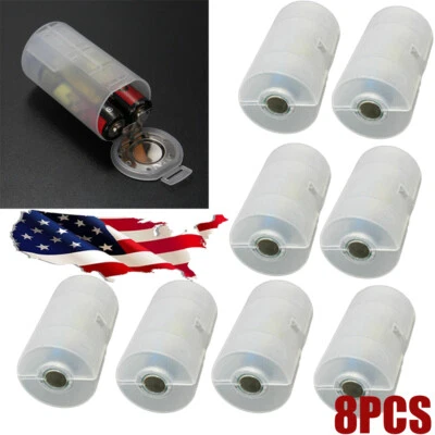 8 pcs 2 AA to D Size Battery Adaptor Holder Switcher Case Box Converter Supplies - Image 1 of 4