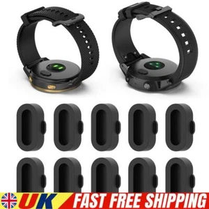 10pcs Anti-dust Charging Port Cover Case for Garmin Fenix 7 7S 7X 6 5 5X (Black) - Zdjęcie 1 z 10