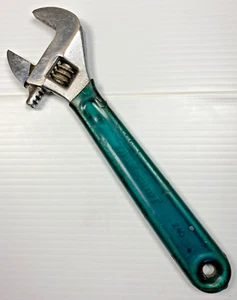 Vintage TrueCraft Tools 240 - 10" verstellbarer Halbmondschlüssel grüner Griff Japan - Bild 1 von 13