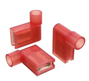 25x 6,35 Kabelschuhe Winkel 90° abgewinkelt isoliert 1,5mm² Flachsteckhülsen 6,3 - Bild 1 von 6