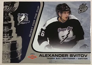 2002-03 ALEXANDER SVITOV PACIFIC QUEST FOR THE CUP ROOKIE #147 LIGHTNING #/950 - Picture 1 of 2