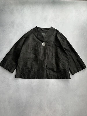 Vintage Oska Linen Woman Avant Garde Blazer One Buttons Jacket Sz - Image 1 of 4