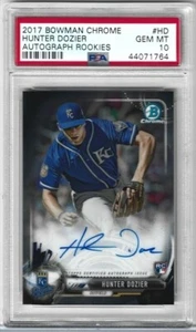 2017 Bowman Chrome #HD Hunter Dozier Auto RC (Royals) PSA 10 - Picture 1 of 2
