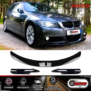 BMW 3er E90 E91 PRE-LCI Front Splitter Lippe M Sport Glanz Schwarz 2004-2008 - Bild 1 von 9