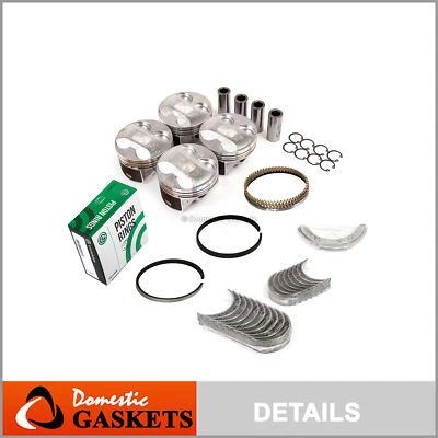 Pistons Bearings Rings Fit 06-11 Acura CSX Honda Civic Si 2.0L K20Z3 K20Z2 - Imagem 1 de 4