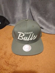 mitchell ness chicago bulls snapback hat 02/16 Olive/Grayish Green/Sage Color - Picture 1 of 18