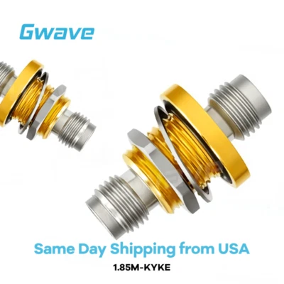 1.85 Female to 1.85 Female Hermetically Sealed Bulkhead Mount Adaptor, DC-67GHz - Image 1 of 4